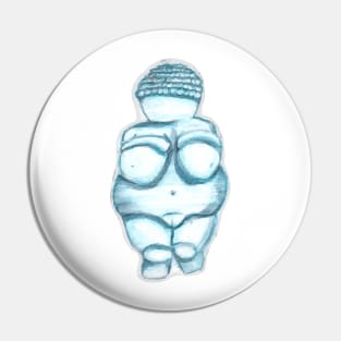 Blue Venus (of Willendorf) Pin