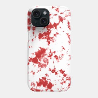 Poppy red and white Storm - Tie-Dye Shibori Texture Phone Case