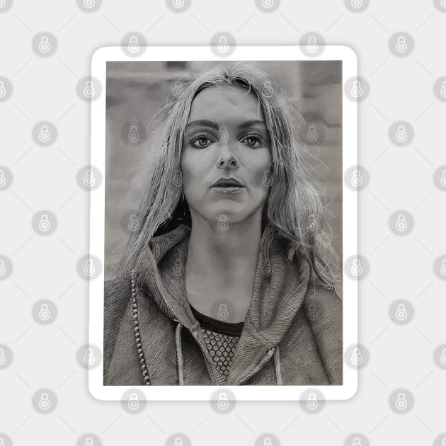 Jodie Comer portrait Magnet by CriSan