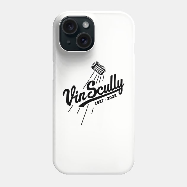 Vin Scully Microphone 1927 - 2022 Vol.2 Phone Case by Chiko&Molly