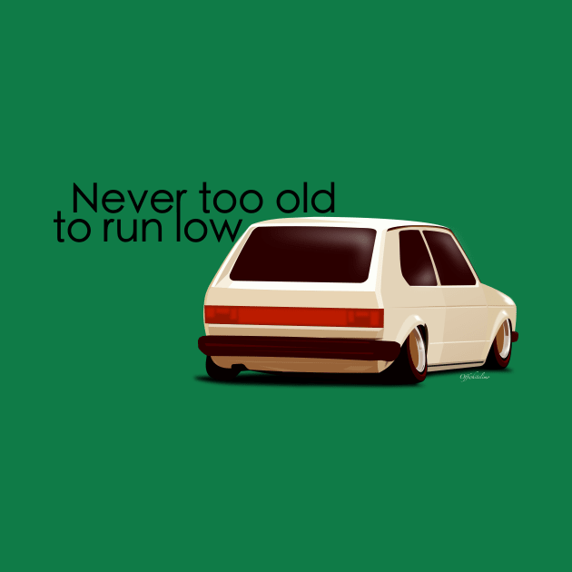 Never too old to run low by Coton de Tulear T-shirts