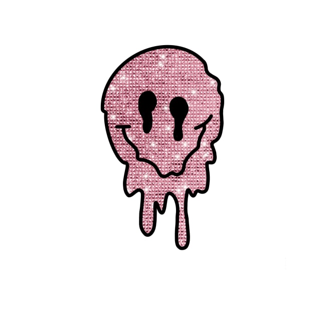 Melting Smiley Face Pink Aesthetic by Asilynn