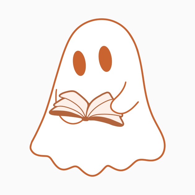 A cute, reading ghost with a book by loulou-artifex