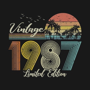 Vintage 1987 Limited Edition Men Women 33 Birthday T-Shirt