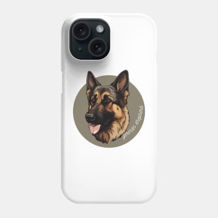 German Shepherd Dog Breed Cursive Graphic Phone Case
