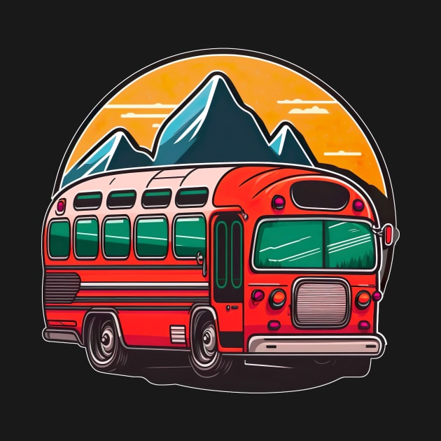 Back to School Red Bus by Stickandteach