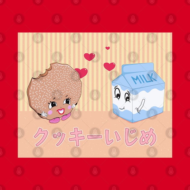 Cookie Tease-Cute Aesthetic Cookie and Milk Carton by SunGraphicsLab