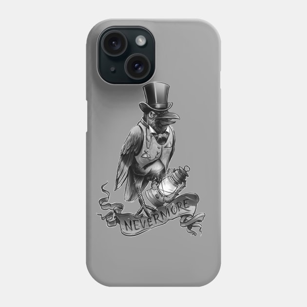The Crow. Nevermore White Phone Case by pakowacz