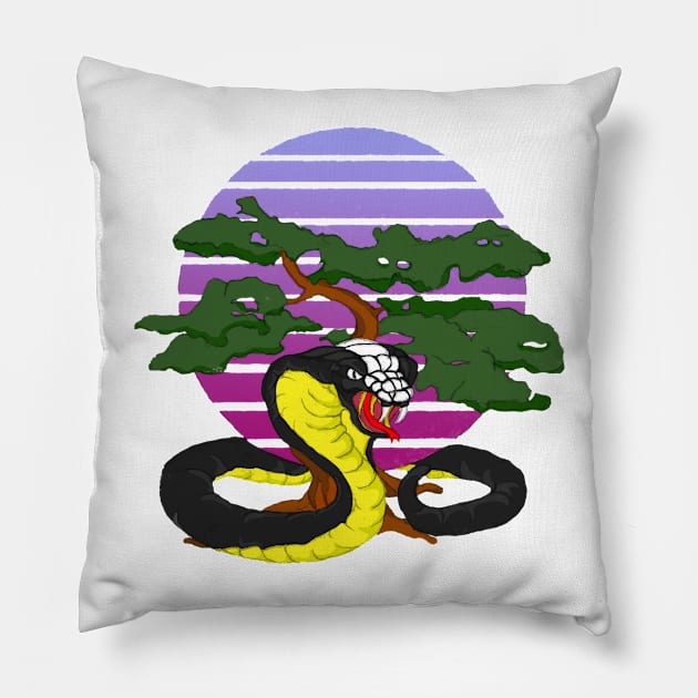 It is all about balance - Cobra Kai Logo 80s Pillow by LeahHa