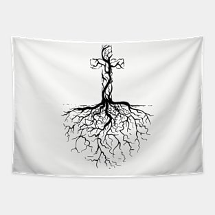 Cross, Rooted in Christ, Christian, Jesus Christ Tapestry