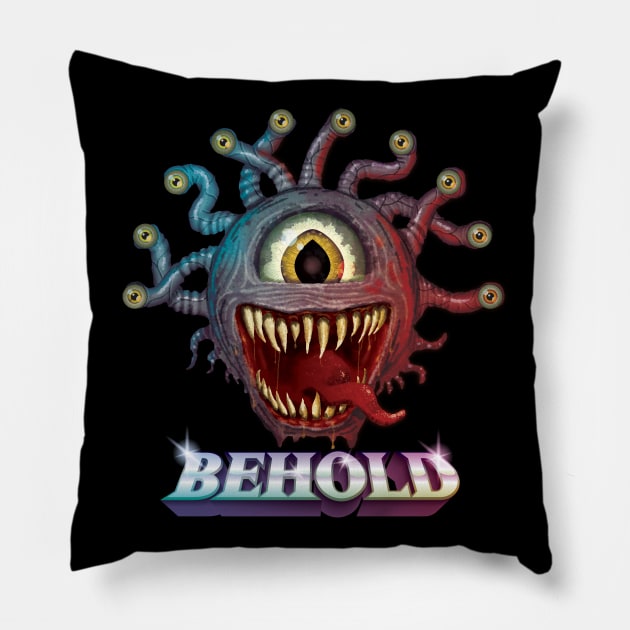 Behold Beholder Dungeons and Dragons Pillow by Natural 20 Shirts