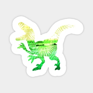 Green & Yellow Palm Dinosaur Magnet