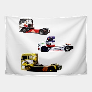 truck race sticker pack Tapestry