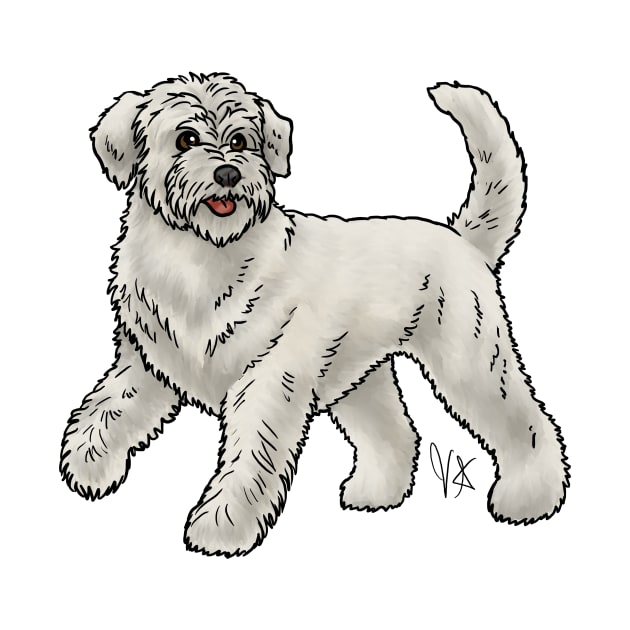 Dog - Soft-Coated Wheaten Terrier - Heavy White by Jen's Dogs Custom Gifts and Designs