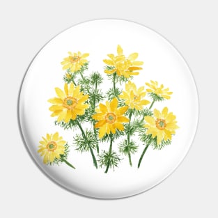 April 6th birthday flower Pin