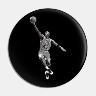 Michael Jordan B/W Pin