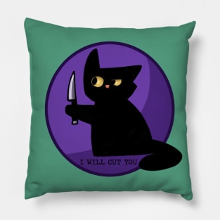 Murder Cat - Stabby Version Pillow