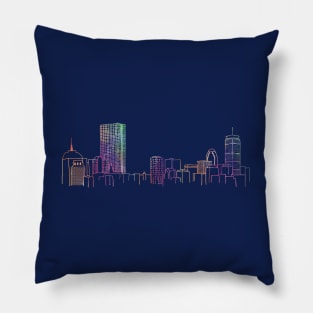 Boston Skyline 2 Pillow