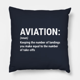 Funny Aviation Definition Pilot Gift T-shirt Pillow