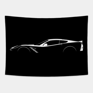 Chevrolet Corvette Stingray (C7) Silhouette Tapestry