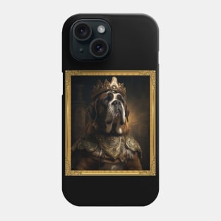 Regal St. Bernard - Medieval Swiss King (Framed) Phone Case