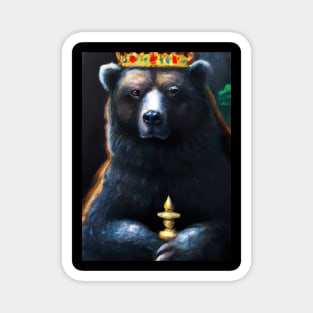 Bear with Crown Magnet