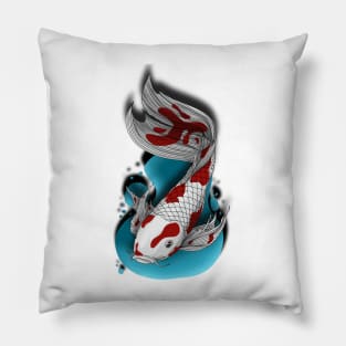 koi fish illustration Pillow