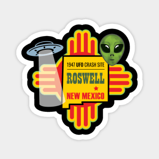 Roswell NM: New Mexico UFO Alien Crash Site 1947 Zia Magnet