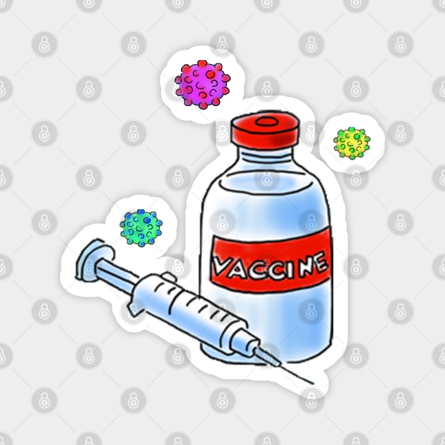 vaccine Magnet by gold package