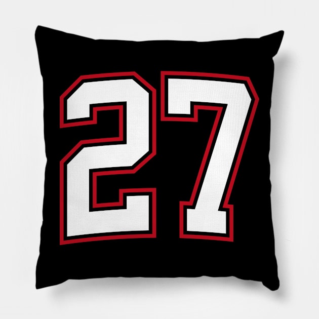 Number Twenty Seven 27 Pillow by cowyark rubbark