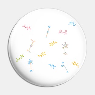 Neurons and Neurotransmitters White Pin