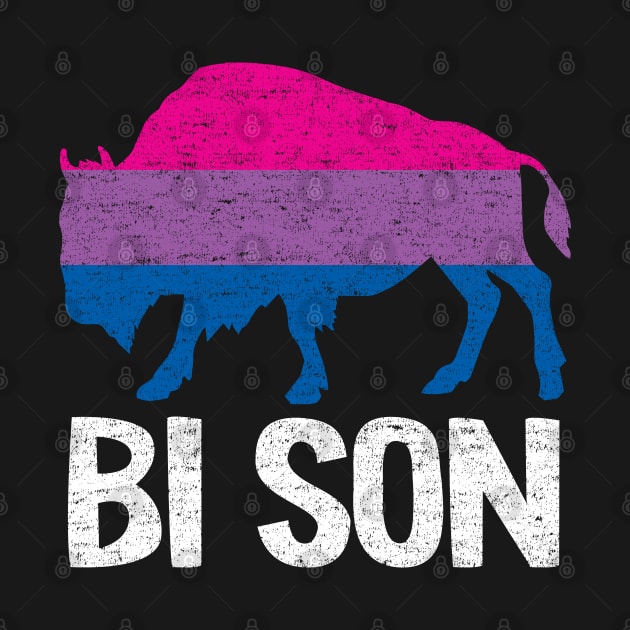 Bi Son LGBBT Flag Bisexual Bison Funny Bi Pride by Kuehni