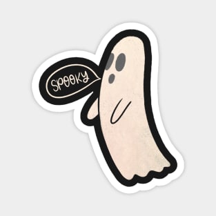 Ghost saying Spooky Magnet