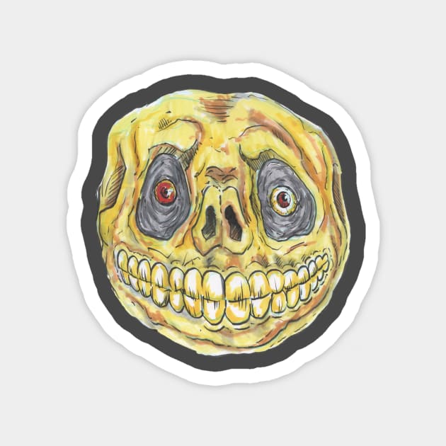 Mad Skull Magnet by CroctopusArt