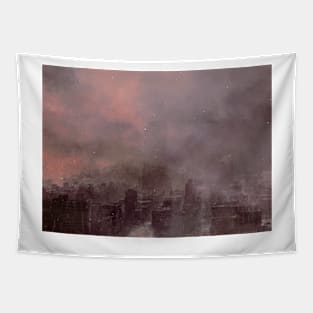 winter sunset Tapestry