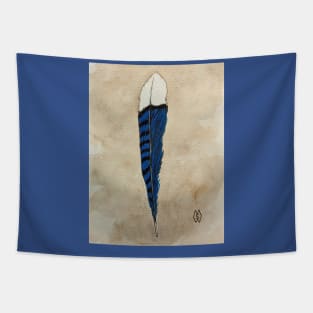 Blue Jay feather Tapestry