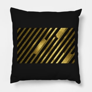 Seamless Black & Gold Texture Patterns XI Pillow