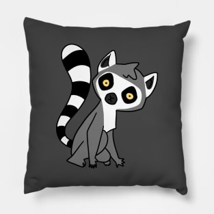 Curious Ring Tailed Lemur Pillow