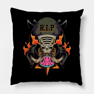 Grim Reaper Monster Take the control of your Brain Pillow