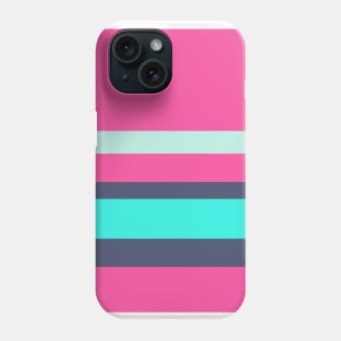 An excellent consistency of Independence, Magenta (Crayola), Bright Light Blue and Pale Aqua stripes. Phone Case