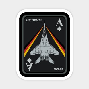 Mig-29 Fulcrum Luftwaffe Patch Magnet