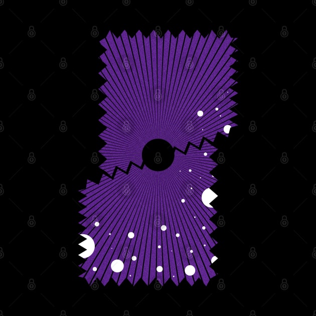 Purple zig-zag black hole by Liam Warr