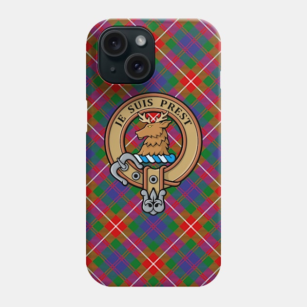 Clan Fraser of Lovat Crest over Tartan Phone Case by sifis