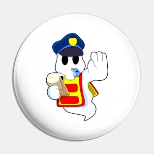 Ghost as Police officer with Whistle Pin