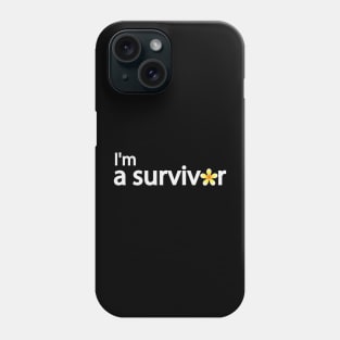 I'm a survivor artistic typography design Phone Case