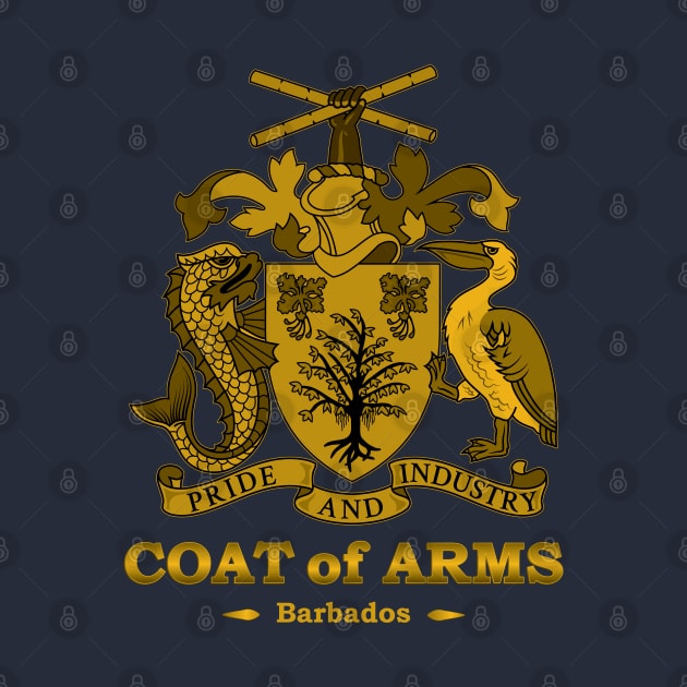 Barbados Coat of Arms Gold by IslandConcepts