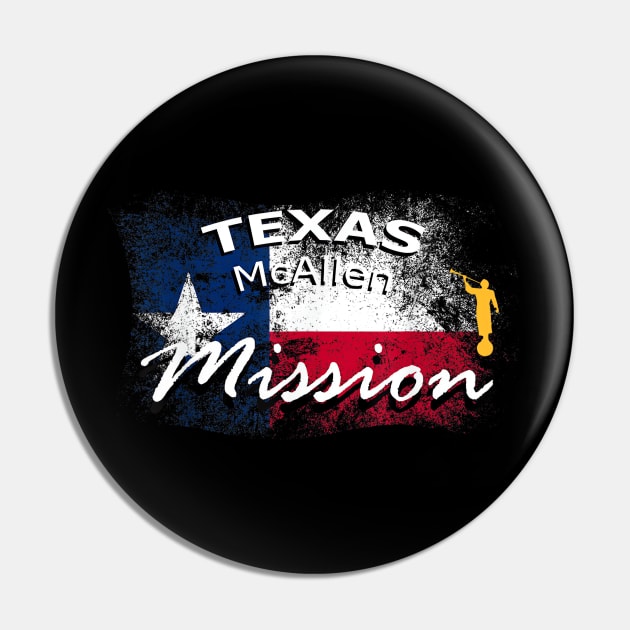 Texas McAllen Mormon LDS Mission - Missionary Gift Pin by Origami Fashion