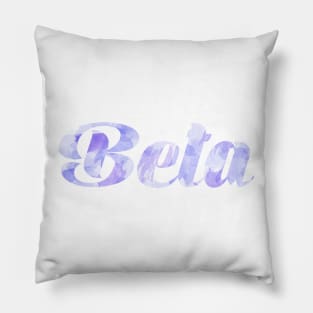 Beta Blue Watercolor Pillow