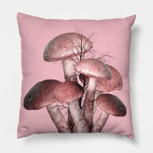 Pink Mushrooms Pillow