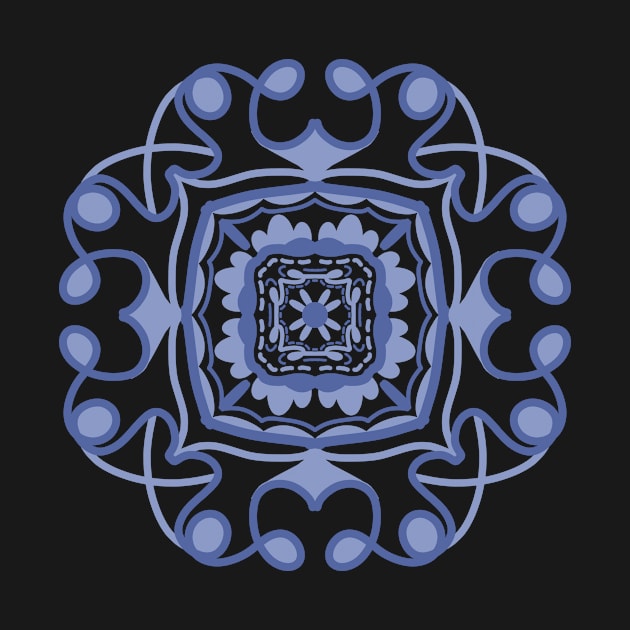 Cute Blue Mandala by supernofaa